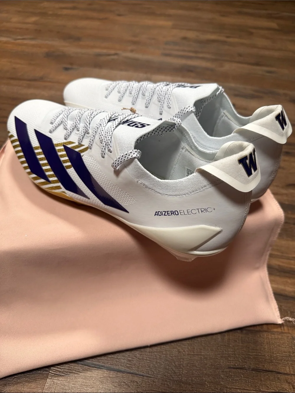 Adidas SM Adizero Electric Washington Huskies Team Issue Football Cleats
